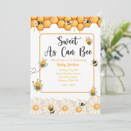 Zo Zoet Als Een Bij Kaart (Staand voorkant)