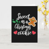 Zo Zoet Als Een Kerstkoek - Biscuit, Kerst Kaart (Gele Bloem)