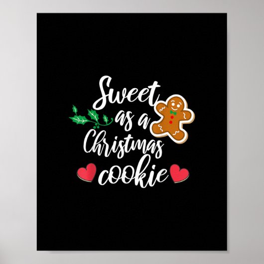 Zo Zoet Als Een Kerstkoek - Biscuit, Kerst Poster (Voorkant)