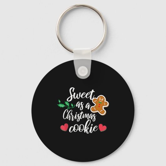 Zo zoet als een kerstkoekje - Biscuit, Kerst Sleutelhanger (Voorkant)