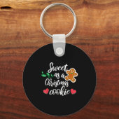 Zo zoet als een kerstkoekje - Biscuit, Kerst Sleutelhanger (Voorkant)