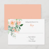 Zo zoet als een Perzik Waterverf Perzik Rozen RSVP (Voorkant / Achterkant)