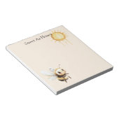 Zo Zoet Als Honing Zon Schattig Gelukkig Bij Notitieblok (Schuin)