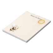 Zo Zoet Als Honing Zon Schattig Gelukkig Bij Notitieblok (Linkerzijde)