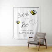 Zo zoet als kan Bij Witte Baby Shower Wandkleed (In situ)