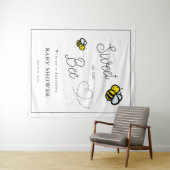 Zo zoet als kan Bij Witte Baby Shower Wandkleed (In Situ (horizontaal))