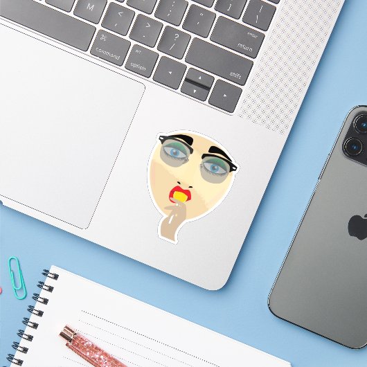 Zo zoet als spelen... sticker (Laptop met iPhone)