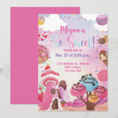 Zo Zoete Candy Verjaardag Zoete Een Twee Zoet Kaart (Voorkant / Achterkant)