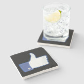 Zo, zwart stenen onderzetter (Zijkant)