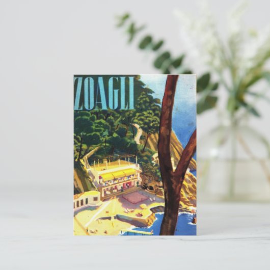  Zoagli Genova Italië Toerisme Briefkaart (Staand voorkant)