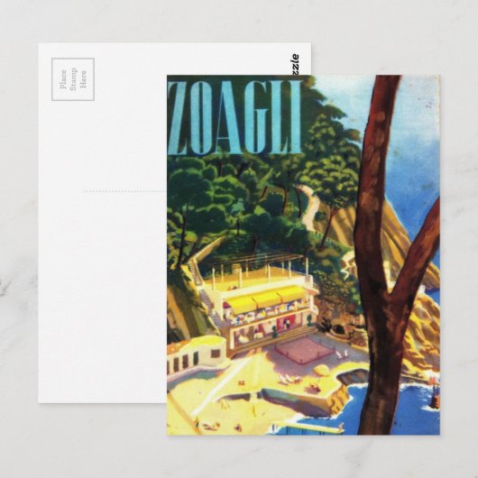  Zoagli Genova Italië Toerisme Briefkaart (Voorkant / Achterkant)