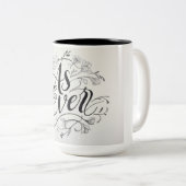 "Zoals altijd" Tweekleurige Koffiemok (Voorkant rechts)