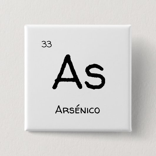 Zoals arseen vierkante button 5,1 cm (Voorkant)