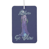 "Zoals boven zo onder" Crone Moon Goddess Pagan Ar Luchtverfrisser (Voorkant)