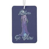 "Zoals boven zo onder" Crone Moon Goddess Pagan Ar Luchtverfrisser (Achterkant)