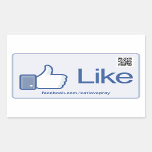 Zoals Button - Promotie-stickers met QR-code Rechthoekige Sticker