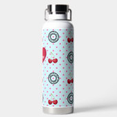 ZOALS CHERRIES MOM Retro  Heart Blue Waterfles (Achterkant)