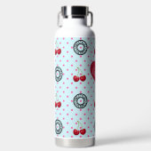 ZOALS CHERRIES MOM Retro  Heart Blue Waterfles (Voorkant)