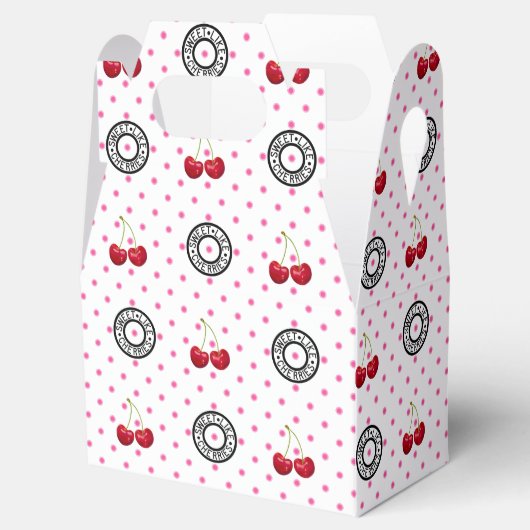 ZOALS CHERRIES Retro  Patroon Bedankdoosjes (Geopend)