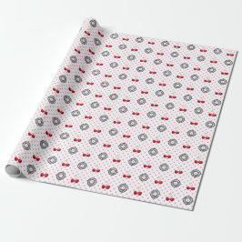 ZOALS CHERRIES Retro Patroon Cadeaupapier