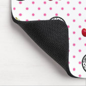 ZOALS CHERRIES Retro  Patroon op wit Muismat (Hoek)