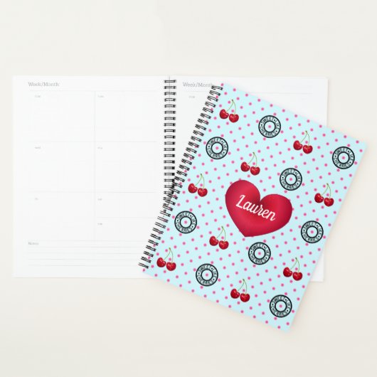 ZOALS CHERRIES Retro  Patroonhart 4 Planner (Display)