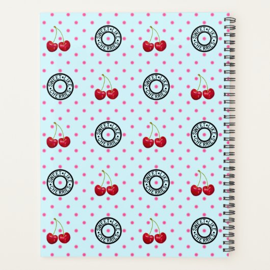ZOALS CHERRIES Retro  Patroonhart 4 Planner (Achterkant)