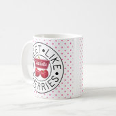 ZOALS CHERRIES Retro  Stamp Custom Koffiemok (Voorkant links)