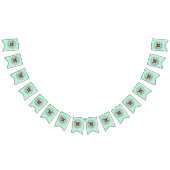 ZOALS CHERRIES Retro stempel op groen Vlaggetjes (Alle)