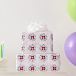 ZOALS CHERRIES Retro Stempel op wit Cadeaupapier