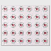 ZOALS CHERRIES Retro  Stempel op wit Cadeaupapier (Vlak)