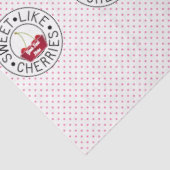 ZOALS CHERRIES Retro  Stempel op wit Tissuepapier (Detail)