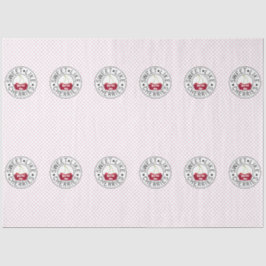 ZOALS CHERRIES Retro Stempel op wit Tissuepapier