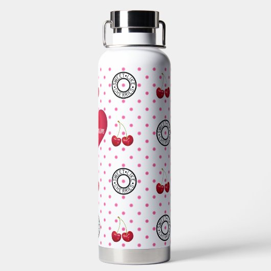 ZOALS CHERRIES STEPMOM Retro Hart Wt Waterfles (Achterkant)