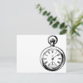 Zoals Clockwork Pocket Watch illustratie Briefkaart (Staand voorkant)