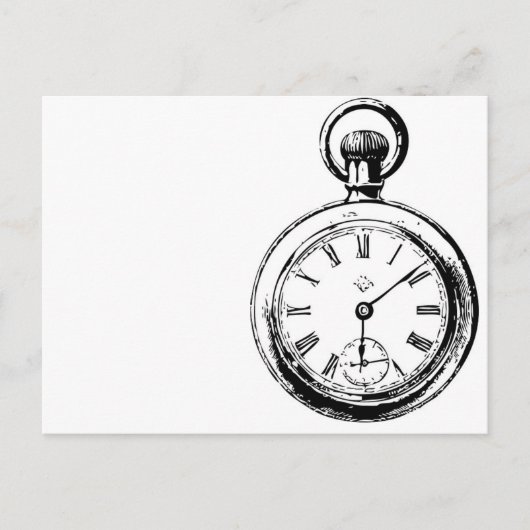 Zoals Clockwork Pocket Watch illustratie Briefkaart (Voorkant)