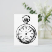 Zoals Clockwork Pocket Watch illustratie Briefkaart (Staand voorkant)