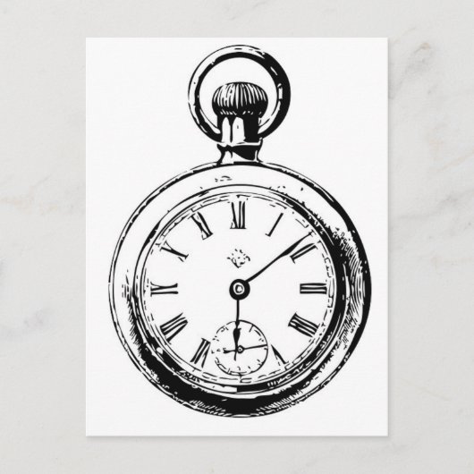 Zoals Clockwork Pocket Watch illustratie Briefkaart (Voorkant)