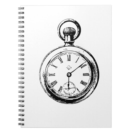 Zoals Clockwork Pocket Watch illustratie Notitieboek (Voorkant)