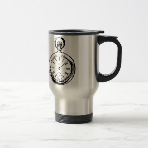 Zoals Clockwork Pocket Watch illustratie Reisbeker