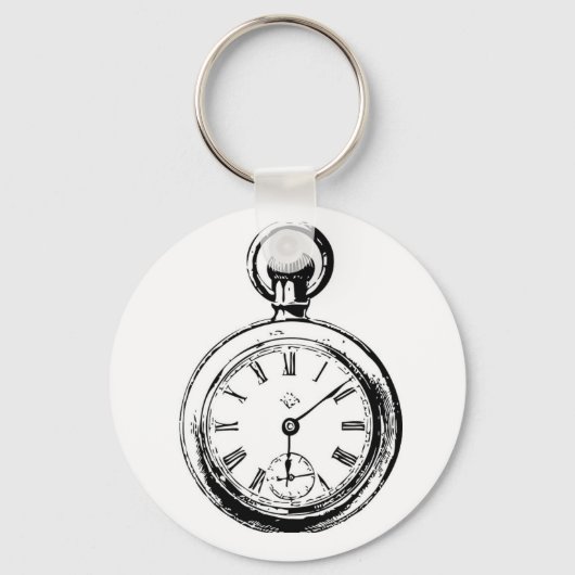 Zoals Clockwork Pocket Watch illustratie Sleutelhanger (Voorkant)