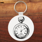 Zoals Clockwork Pocket Watch illustratie Sleutelhanger (Voorkant)