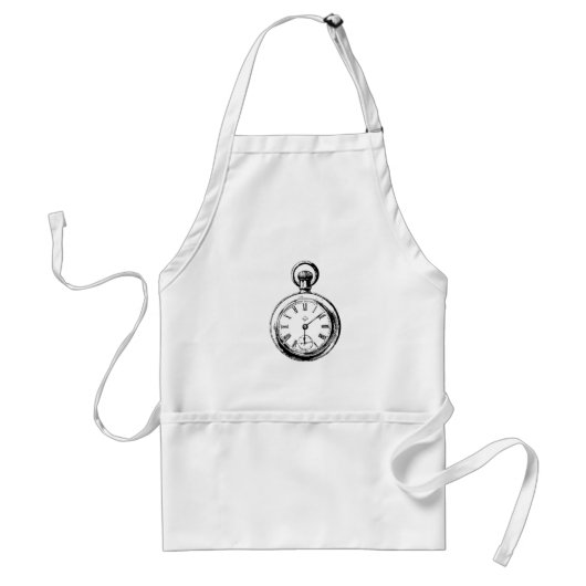 Zoals Clockwork Pocket Watch illustratie Standaard Schort (Voorkant)