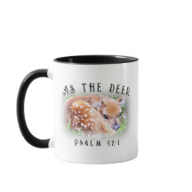 Zoals de herten Psalm 42:1 Baby Fawn Christelijk