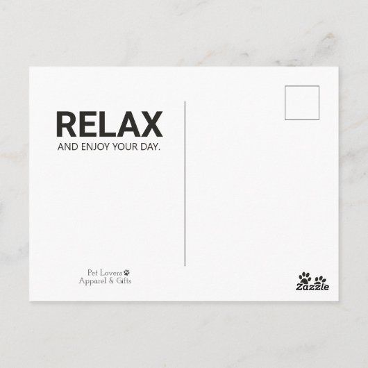 Zoals de hond-Vaderdag Briefkaart (Achterkant)