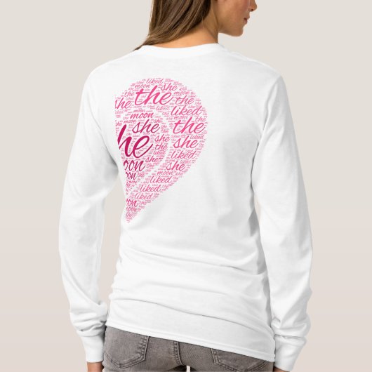 Zoals de maan t-shirt (Achterkant)