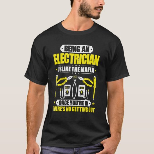 Zoals de maffia-elektricien t-shirt (Voorkant)