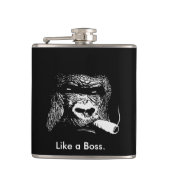 Zoals een Baas Gorilla-roken Heupfles (Voorkant)