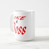 Zoals een baas. koffiemok (Voorkant links)