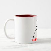 Zoals een baas meme gezicht tweekleurige koffiemok (Links)